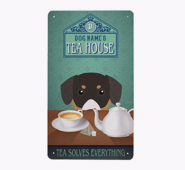 Tea House: Personalised {breedFullName} Metal Sign